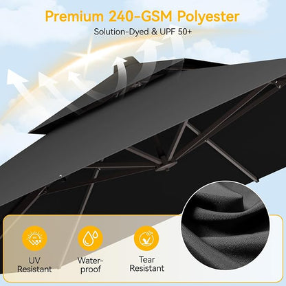 9x12 FT Patio Cantilever Umbrella - Image 3