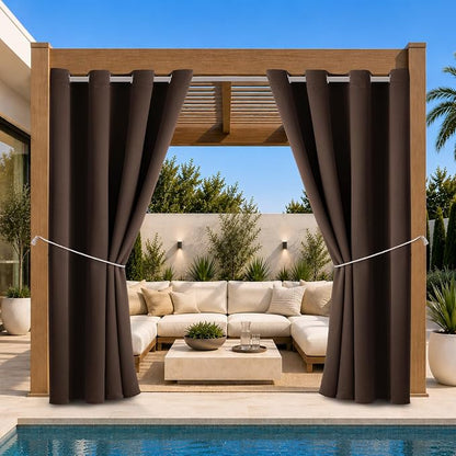 DIVA EN CAMINO DEC Outdoor Patio Curtain Waterproof Darkening Thermal Insulated by DivaenCamino