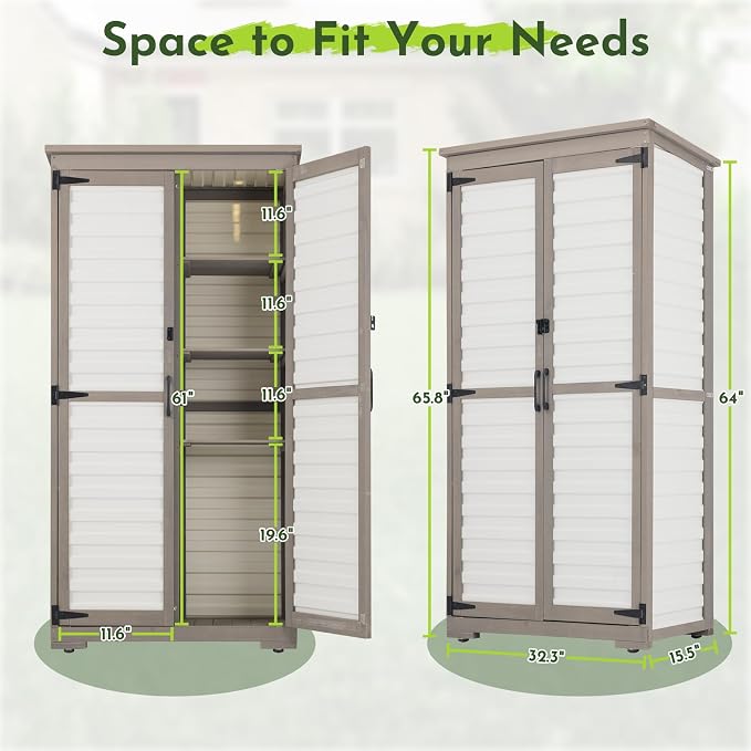 Tall Outdoor Storage Cabinet - Image 4