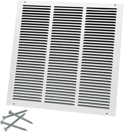 18"W x 18"H [Duct Opening Size] Steel Return Air Grille, Air Return Vent Cover for Ceiling and Sidewall - HVAC Air Vent Covers - [Outer Dimensions: 19.75"W x 19.75"H]
