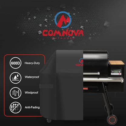 Comnova Grill Cover for Traeger Timberline 1300 - Premium Wood Pellet Smoker Cover for Traeger Waterproof & Heavy Duty, 600D Pellet BBQ Cover Accessory for Treager Timberline 1300 Grills (BAC360)