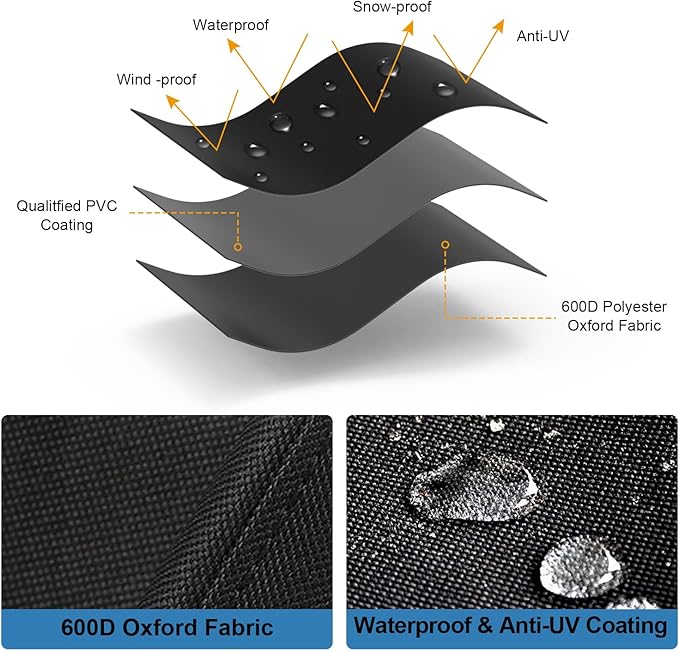 Grill Cover for Weber Q100 Q120 Q1000 Q1200 Q200 Q220 Q2000 Q2200 Q2400 Series Gas Grills, 600D Waterpoorf BBQ Weber Gas Grill 7113 Cover