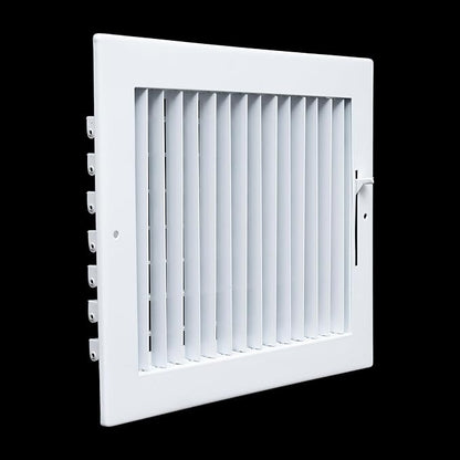Fits 10x8 Duct Opening Steel Adjustable Air Supply Grille by Handua | Register Vent Cover Grill for Sidewall and Ceiling | White | Outer Dimensions: 11.75" X 9.75"