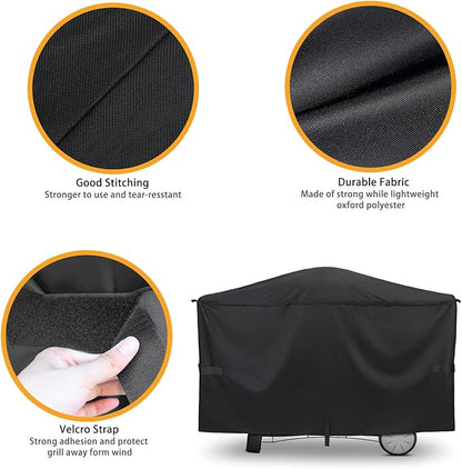 Grill Cover for Weber Q2000, Q2200, Q2400, Q300, Q320, Q3000, Q3200 Gas Grills, Heavy Duty BBQ Gas Grill Cover 7112, Waterproof UV Resistant Cover, Outdoor Barbeque Grill Accessories