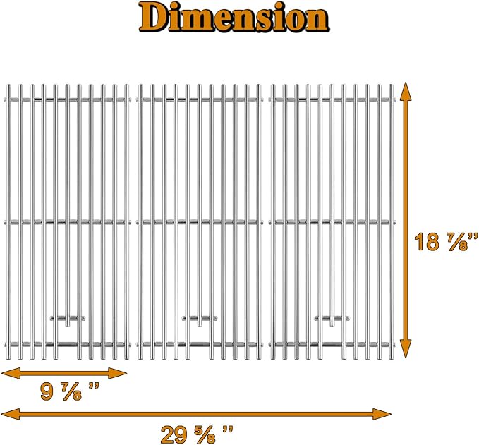 740-0780 Grill Grates Replacement Parts for Kitchenaid 720-0745A 720-0745B 720-0745 810-0021 Jenn-air Grill Parts 720-0727 720-0709B 720-0709 Perfect Flame 3019L LPG 3019LNG 3019L Cooking Grates