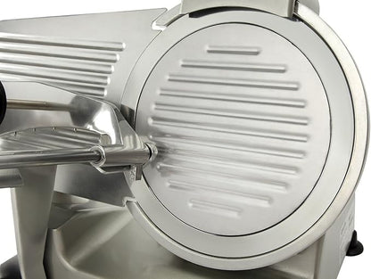 BESWOOD 10" Premium Chromium-plated Steel Blade Electric Deli Meat Cheese Food Slicer Commercial and for Home use 240W BESWOOD250