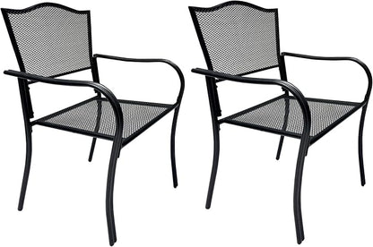 Patio Dining Chairs Set of 2, Metal Mesh Patio Furniture Set - Image 8
