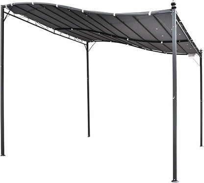 Outsunny 10' x 10' Steel Outdoor Pergola Gazebo Patio Canopy Gray | - Image 6