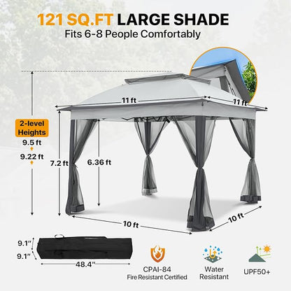 COOS BAY 11x11 Pop Up Gazebo - Image 3
