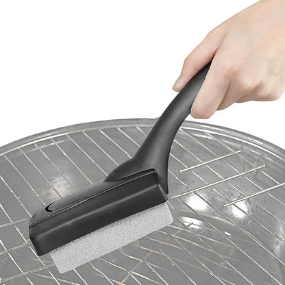 BBQ Grill Brush - Safe Bristle Free Cleaner, Rapid Scrubbing Barbecue Tool, Zero Wire Release Design, Handle for Deep Cleaning Grates, Outdoor Cooking Equipment, Home Restaurant