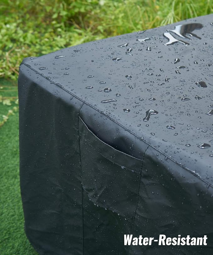 NUPICK 36 Inch Square Fire Pit Cover for Propane Fire Pit/Table, 100% Waterproof Cover Fits 30/32/34 Inch Fire Pit, All Weather Resistant