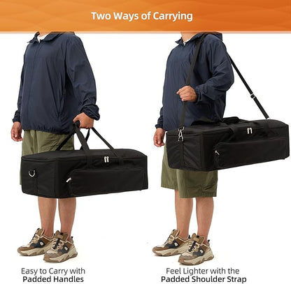 NOELIFE Bag for Ooni Fyra 12, Portable Carrying Case with Pockets for Ooni Pizza Oven Accessories, Padded Carry Bag Made of Thickened Fabric, Heavy-Duty and Water Resistant (Oven Not Included)