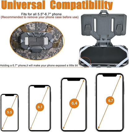 Tactical Plate Carrier Phone Mount, Universal Molle Phone Holder,Tactical Phone Holder Foldable Navigation Board for Tactical Vest Attachments