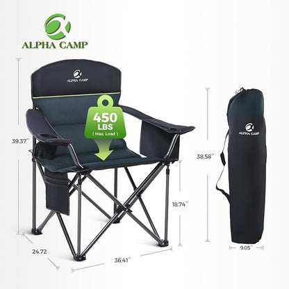ALPHA CAMP Oversized Fully Padded Camping Chairs - Image 3