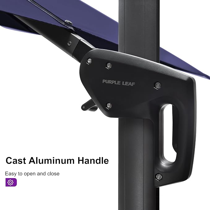 PURPLE LEAF Patio 11.5' x 11.5' Telescopic Umbrella - Image 7