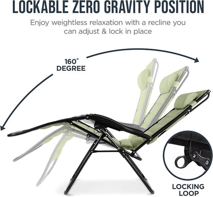 Best Choice Products Oversized Padded Zero Gravity Chair w/Canopy Headrest Cup - Image 7