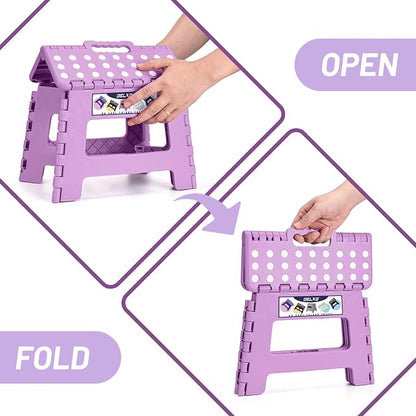 Delxo 9 Inch Kids Step Stool, 300 Lbs Folding Step Stool - Image 4