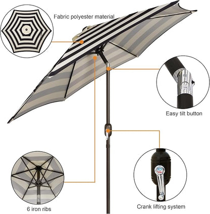 7.5 ft Patio Umbrella, Yard Umbrella, Outdoor Market Umbrella - Image 2