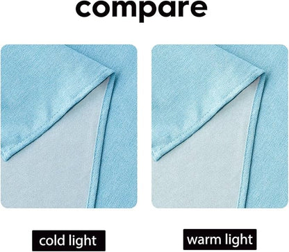 Artoid Mode Light Blue Table Runner, Seasonal Summer Washable Kitchen Dining Table Decoration for Home Party Decor 13x72 Inch