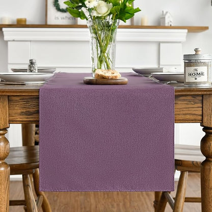 Artoid Mode Purple Table Runner, Seasonal Summer Washable Kitchen Dining Table Decoration for Home Party Decor 13x36 Inch