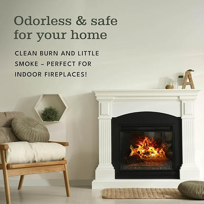 Superior Trading Oak Mini Fire Wood w/Fire Starter Pods, Winter Fireplace Starter, Wood Stove, USDA Cert 4-5” Kiln Dried Firewood, USA Made, 10-11 lbs in Plastic Storage Box