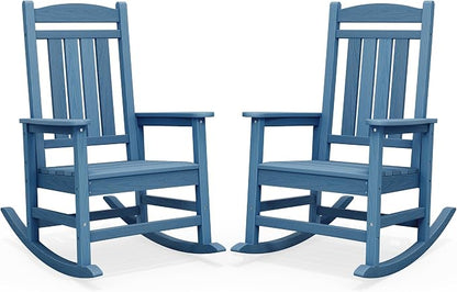 SERWALL Outdoor Rocking Chair Set of 2, Patio Rocking Chair, Porch Rocker by SERWALL