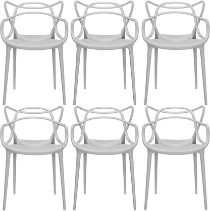 2xhome Modern Dining Chair | Stackable Indoor or Outdoor Entangled Side Chair | by 2xhome