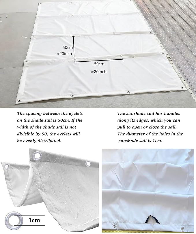 Retractable Waterproof Wave Awning Cover 3' x 4' - Image 4