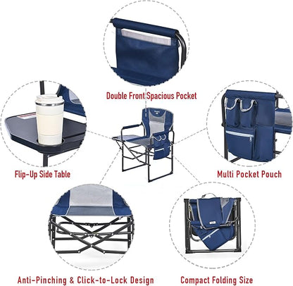 SUNNYFEEL Camping Directors Chair, Heavy Duty, Oversized Portable Folding Chair - Image 6
