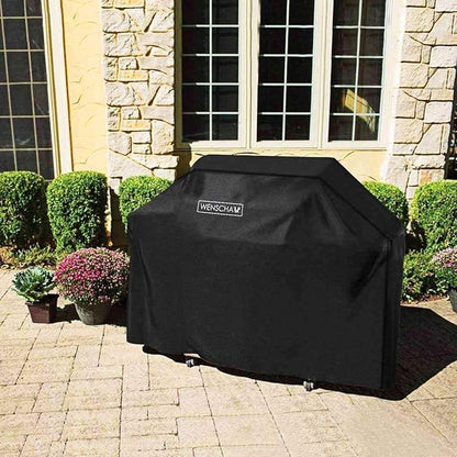 60 Inch BBQ Grill Cover, Wenscha Premium Barbecue Gas Grill Covers Heavy Duty Waterproof, 60x30x48 Inches, UV & Fade & Rip Resistant, Fits Most Brands of Grill - Black
