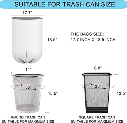2 Gallon Small Trash Bags, Clear, 150 Counts/ 3 Rolls