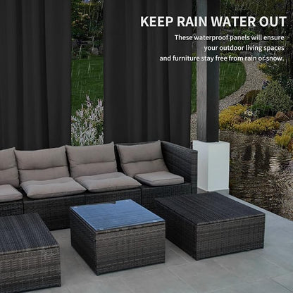 Easy-Going 100% Waterproof Outdoor Curtains 54x96 inch, Gazebo and Pergola 2 - Image 4
