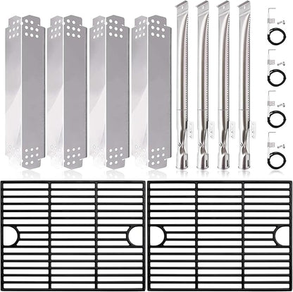Grill Replacement Parts for Nexgrill 4 Burner 720-0830H, 720-0783E, Nexgrill 720-0888, 720-0888N. Grates, Grill Burner Tubes, Heat Plates and Igniters Replacement Kit for Home Depot Nexgrill 720-0830H