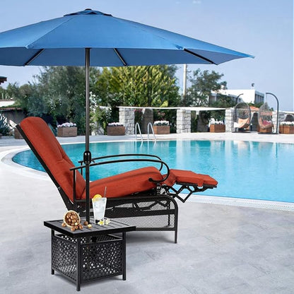 SUNCROWN Outdoor Recliner Chairs Patio Adjustable Relaxing Chair Outdoor Metal - Image 2