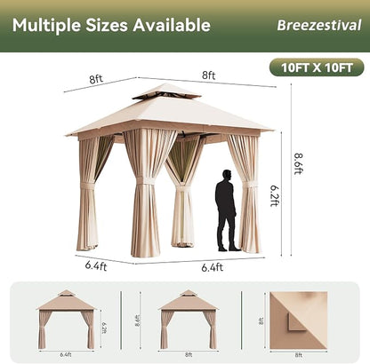 8'x8' Gazebo, Metal Frame Canopy - Image 2