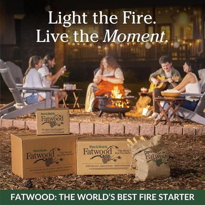 Plow & Hearth 11 LBS Fatwood Fire Starter Sticks Organic Kindling, Easy Ignition Fat Wood, All Natural Firestarters for Fire Pit, Wood Stoves, Fireplaces, Campfires, Bonfires, BBQ