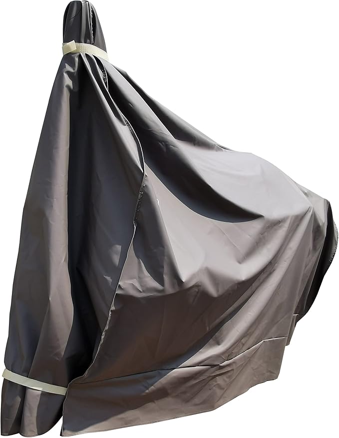 Heavy Duty Charcoal Grill Offset Smoker Cover, Outdoor Smokestack BBQ Cover, Special Fade and UV Resistant Material, Fits Brinkmann Trailmaster, Char-Broil, Dyna-Glo and More Brown
