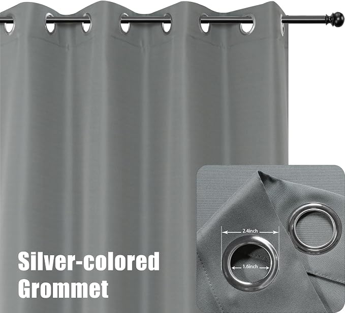 BONZER Outdoor Curtains for Patio Waterproof Thick Privacy | Wide Grommet Light - Image 2