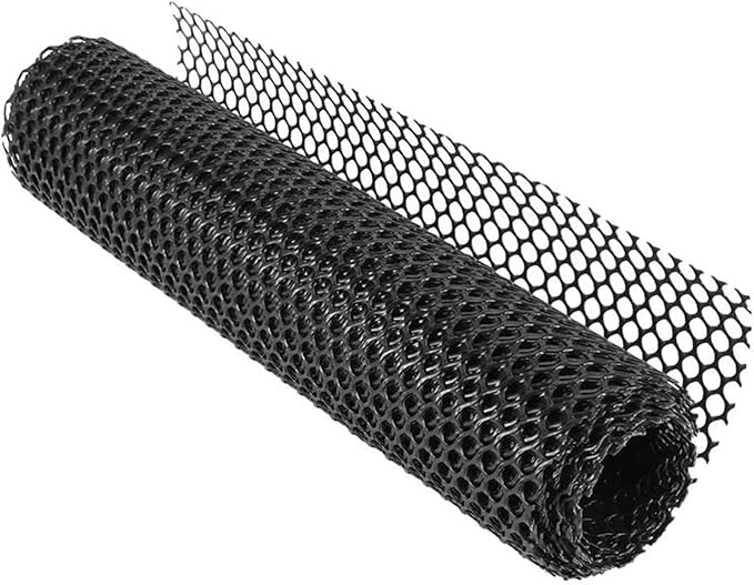 39.3IN x 65.6FT Garden Plastic Wire Mesh Fencing, Black Plastic Safety Fence Roll Poultry Breeding Netting Balcony Protection Net for Gardening Animal Pet Vegetable(Size:39.3INx98.4FT-Mesh 0.47IN)