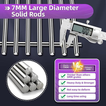 19.5" 304 Stainless Steel Grill Grates for Weber Genesis 300 Series E310 E320 E330 S310 S320 S330 EP-310 EP-320 EP-330 Gas Grills 2-Pack Cooking Grids Replacement Parts for Weber 7524, 7528