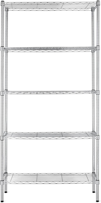 Amazon Basics 5-Shelf Adjustable Heavy Duty Steel Wire Rack, Space Saving - Image 6
