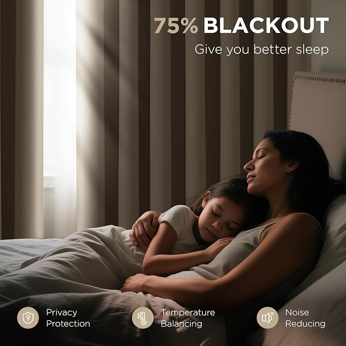 Joydeco Blackout Patio Sliding Door Curtains, Privacy Room Divider Curtains | - Image 6