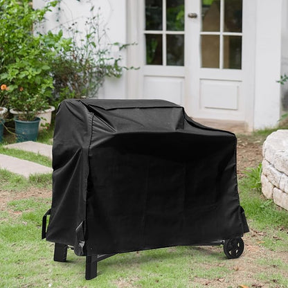 Outdoor Heavy Duty Waterproof Pellet Grill Cover for Traeger Woodridge Pellet Grill,Compatible with Traeger Grill Accessories BAC761 Full-Length All Weather Grill Cover Accessory,Black