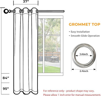 Set of 2 Outdoor Curtains for Patio Waterproof, Breathable Grommet Panels for - Image 8