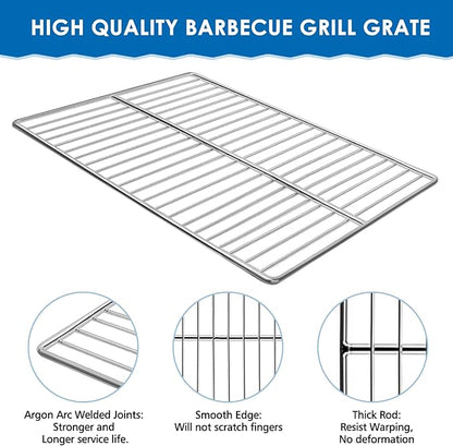 KEESHA BBQ Grill Mesh Metal Stainless Steel Barbecue Grill Grates Replacement - Barbecue Grilling Grid Wire Mesh, Multifunction Cooking Net for Outdoor Grill 2 Pack (15 3/4''*11 13/16'')
