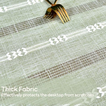 Heavy Duty Cotton Table Cloth for Rectangle Table Sage Green Rectangular Farmhouse Vintage Tablecloth Washable Rustic Table Cover (Sage Green,52''x 98'')