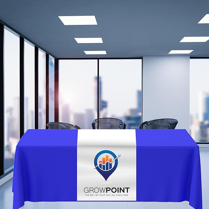 Ships Next Day, Made in USA - Custom Table Runner with Business Logo - Events, Parties, Ceremonies - Personalized Kitchen Decor & Small Business Essentials (24"x72")