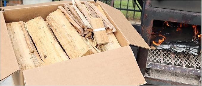 Smoak Firewood 12inch Length Premium Cooking Wood & Firewood Logs - Used for Grills, Smokers, Pizza ovens, stoves, firepits or fireplaces - USDA Certified Kiln Dried (Pecan - 12in pieces (45-50lbs))