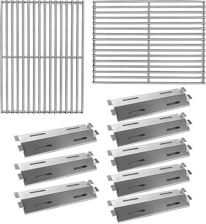 17 1/8" Stainless Steel 93281 Heat Plates and 19" Grill Grate Replacement Parts for Bakers and Chefs Grill Parts GR2039201-BC-00, GD430, ST1017-012939