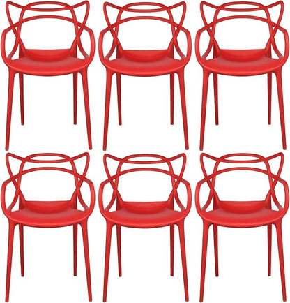 2xhome Modern Dining Chair | Stackable Indoor or Outdoor Entangled Side Chair | by 2xhome